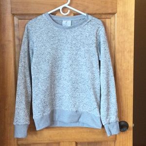 Great knit fleece gray top by FB size S